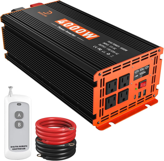 DEECHI 4000 Watt Power Inverter 12V DC to 110V/120V AC Converter